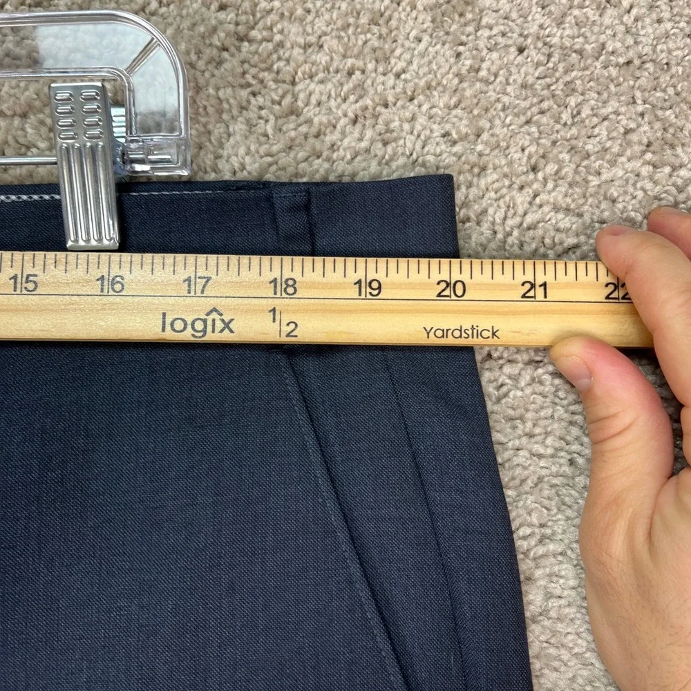 Chaps Pants Mens 38x29 Navy Blue Straight Leg Stretch Waistband Flat Front EUC - Picture 6 of 9